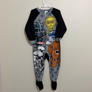 Star Wars Kids One Piece Footie - Black, Gray, and Brown 4T